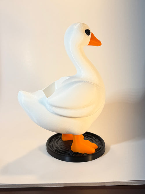 3D Printed Goose Soap Dispenser Holder | Fits Foaming Hand Soap | Cute Kitchen & Bathroom Decor | Optional Top Hat