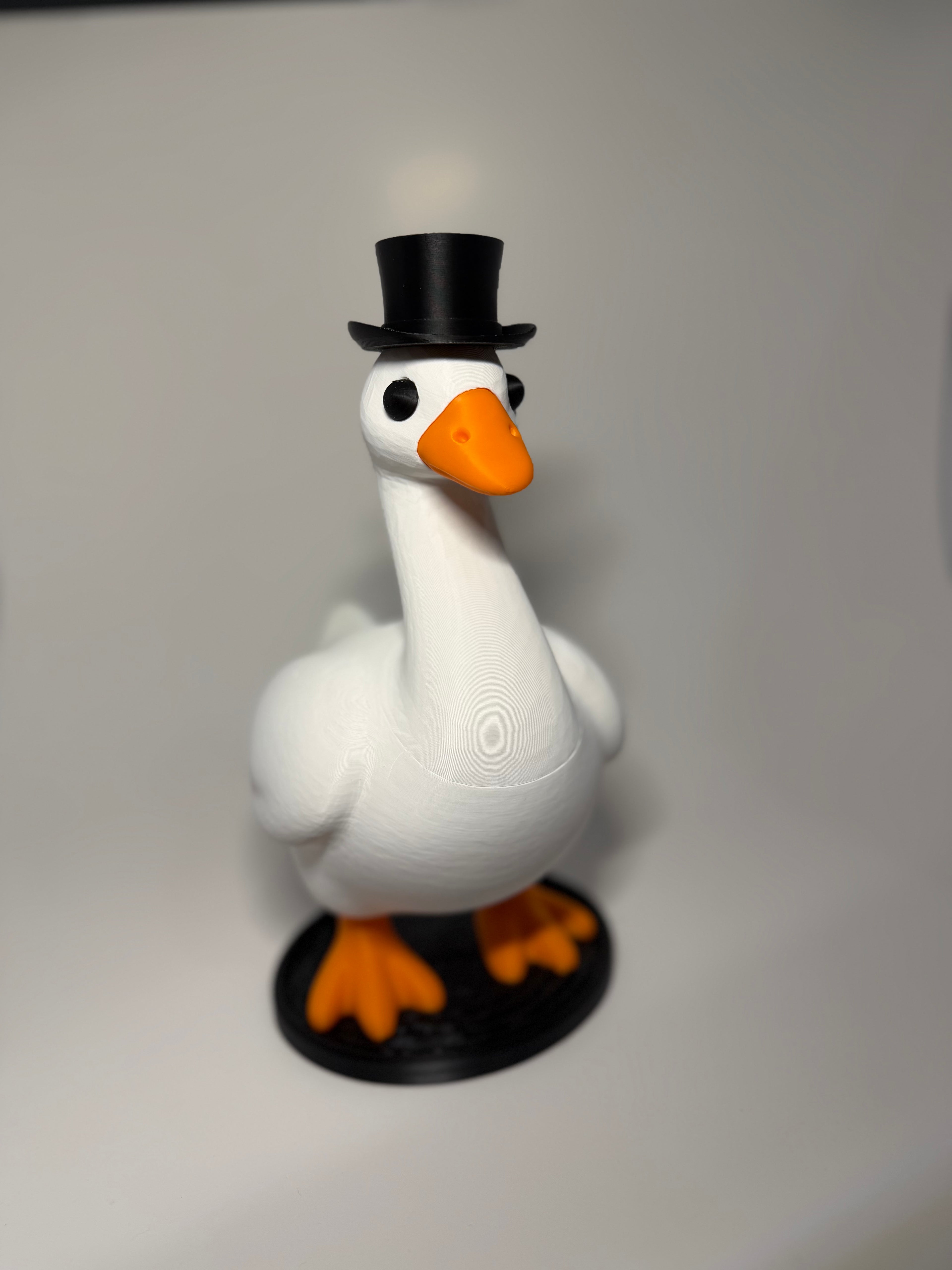 3D Printed Goose Soap Dispenser Holder | Fits Foaming Hand Soap | Cute Kitchen & Bathroom Decor | Optional Top Hat