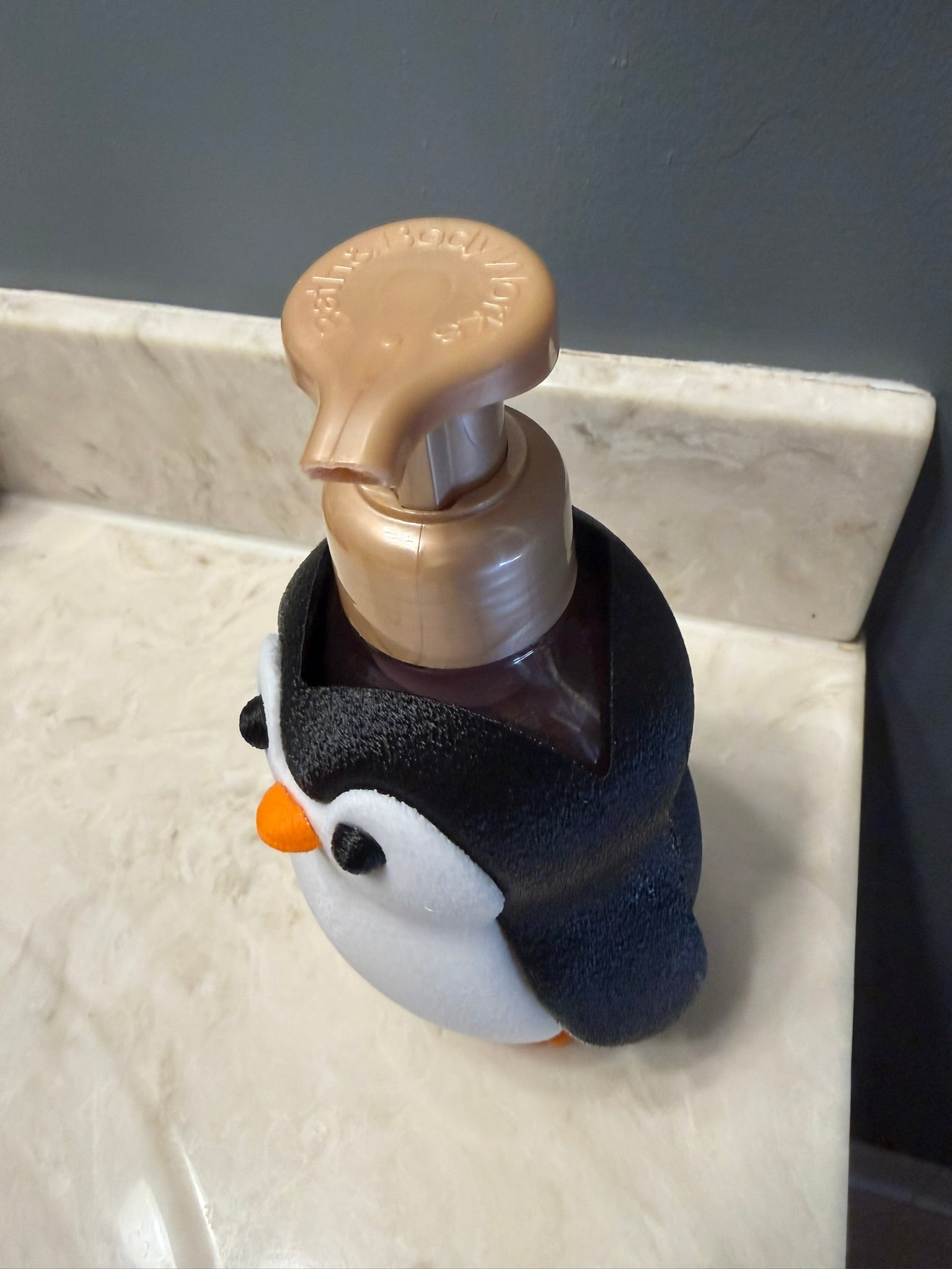 Penguin Custom 3D Printed Soap Holder for Bath and Body Works Soap Dispenser Base